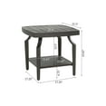 thumbnail image 6 of Ulax Furniture Patio Aluminum 21.5"Lx 21.5" W Side Table Outdoor/Indoor Square End Table, 6 of 6