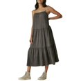 thumbnail image 3 of Lucky Brand Women's Tiered Cami Cotton Maxi Dress-Black / M, 3 of 5