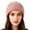 Pink, variant on Korean Style Knitted Beanie, Autumn Winter Warm Slouchy Hat with Rainbow Bean Design, Large Head Circumference Pullover Cap, Face Slimming Oversized Acrylic Stocking Hat for Women and Men - Beige
