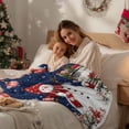 thumbnail image 4 of Christmas Snowman Truck Flannel Blanket for Bed,Travel and Camping, Poinsettia Leaf Xmas Balls Super Soft Cozy Blanket for All Seasons 30"x40", 4 of 9