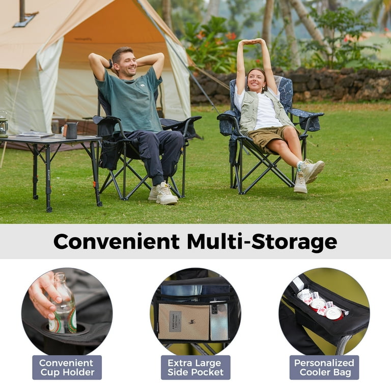 KingCamp Oversized Heavy-Duty Folding Camping Chair - Extra Wide