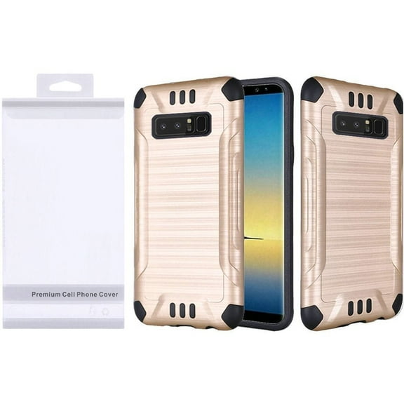 GSA Slim Armor Brushed Hybrid Case For Samsung Galaxy Note 8 - Gold