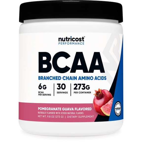 Nutricost BCAA Powder 2:1:1 (Pomegranate Guava, 30 Servings) - Branched Chain Amino Acids