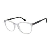 True Religion Mens Round Rx'able Eyeglasses, Clear