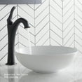 thumbnail image 3 of KRAUS Viva Round White Porcelain Ceramic Vessel Bathroom Sink, 13 in. D x 4 3/8 in. H, 3 of 13