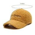 thumbnail image 6 of Mightlink Adjustable Hook Loop Fasteners Extended Brim Baseball Cap Women Autumn Winter Artificial Lamb Wool Outdoor Hat, 6 of 7