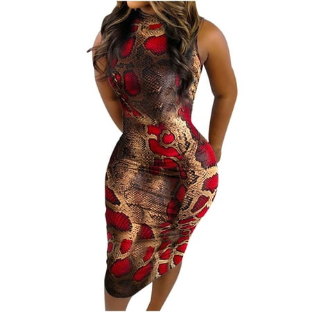 

Dresses for Women 2022 Valentines Dress for Women Sleeveless Dress for Women O Neck Printing Dress Casual Dress on Clearance Summer Dresses Womens Tops Dressy Casual Red XL