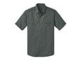thumbnail image 5 of Port Authority Stain Resistant Short Sleeve Twill Shirt-M (Steel Grey), 5 of 6