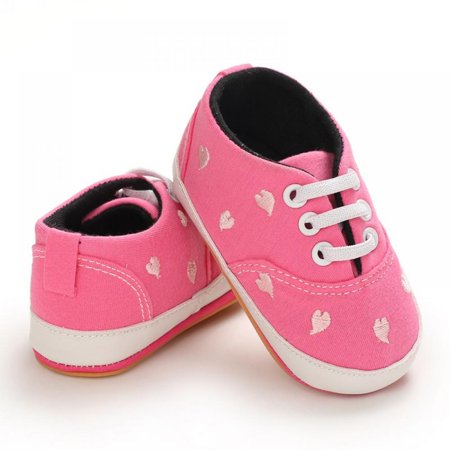 

Spring Summer Baby Girl Shoes Boy Casual Love Print Lace-up Non-slip Soft-Soled Toddler Shoes Newborn Infant First Walker