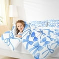 thumbnail image 4 of Feelyou Princess Bowknot Queen Comforter Set, Kawaii Ribbon Bedding Comforter Set, 3pcs, 4 of 8