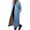 Sky Blue, variant on Women's Winter Windproof Lined Long Denim Coat Trucker Jacket BK1 L
