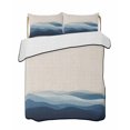 thumbnail image 2 of Blue Beige Ombre Queen Size Down Alternative Comforter, Lightweight Comforter Quilt Bedding Set with Pillow Shams Minimalist Ocean Waves Linen All Seasons Bed Comforter Duvet Insert 90"x96", 2 of 7