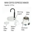 thumbnail image 3 of Italian Coffee Maker, Portable Rust  Single Tube Moka Pot 1 Cup 50ML Easy To Operate  for Outdoor Parties, 3 of 7