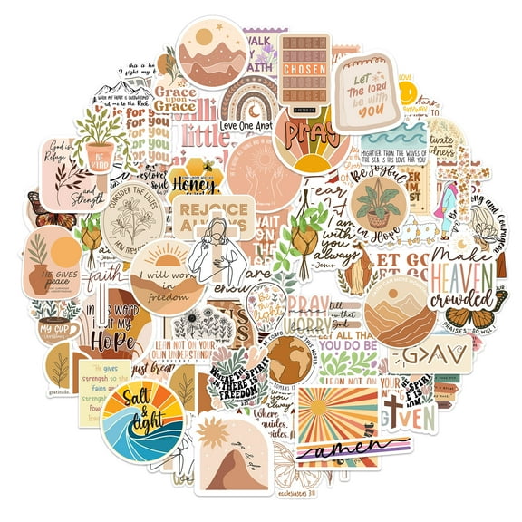 156PCS Bible Verse Stickers, Christian Scripture Inspirational Quote Sticker, Typewriter Vintage Stickers, Bible Study Supplies for Scrapbooking, Water Bottle, Laptop (156, Vintage)