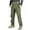 Army Green, variant on Inleife Mens Pants Men's Handsome Solid Color Multi Pocket Plush Warm Work Pants Dark Gray XXL