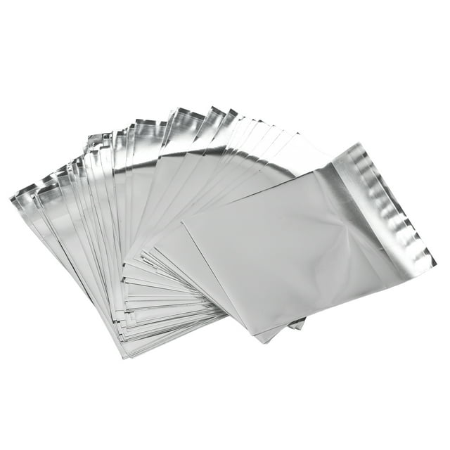 50 Uds bolsas resellables impermeables a prueba de polvo ahorro de esfuerzo papel de aluminio duradero reutilizable bolsas a prueba de olores ampliamente utilizadas 8,5x8,5 cm