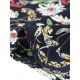 thumbnail image 5 of Vestido sin mangas de flores con fruncido INSPIRE CHIC para mujeres, vestido corto de verano sin hombros, azul oscuro XS, 5 of 6