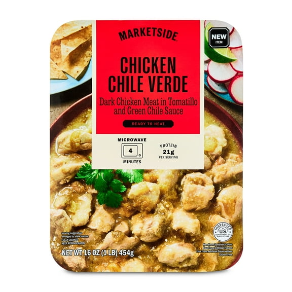Marketside Ready to Heat Chicken Chile Verde, Refrigerated, 16 oz