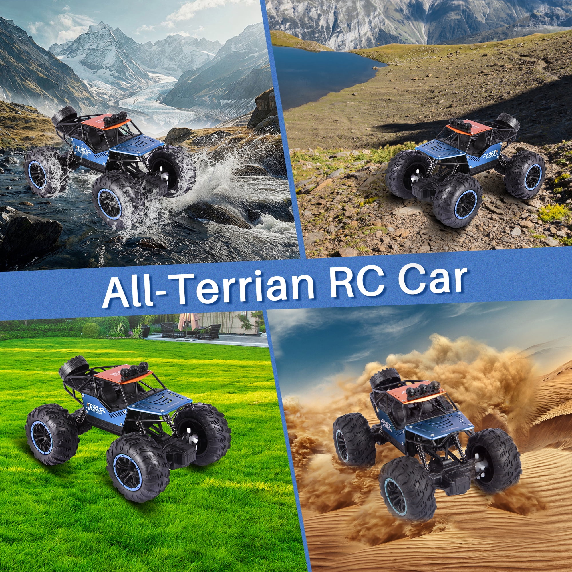 UUGEE Remote Control Cars Toys for Boys, RC Car 2.4GHz 1:18 High Speed Monster Truck, Vehicle Outdoor Toys Christmas Birthday Gifts for Kids