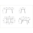 thumbnail image 5 of Inspirer Studio Modern Style Extendible Dining Table MDF with White Metal Legs in Light Oak Color, 5 of 5