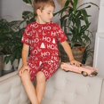 thumbnail image 4 of Balery Christmas Hohoho Conjunto de Pijama Infantil de Manga Corta con Estampado – Ropa de Dormir de Algodón Suave-XX-Large, 4 of 6