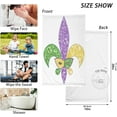 thumbnail image 3 of Dreamtimes Mardi Gras Cotton Hand Towel Super Soft and High Absorbent Bath Towel Fast Drying Hand Towel for Home Bathroom Gym Hotel Yoga (2 Pack),16 x 28 inch, 3 of 7