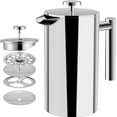 thumbnail image 1 of Double-Wall Stainless Steel French Press Coffee Maker, Heat Resistant Double-Walled Design For Enhanced Insulation, Sleek Stainless Steel 1 Liter Coffee Press For Home And Camping Use, 1 of 5