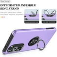 thumbnail image 3 of Moto Edge Plus 2022 Case for Motorola Moto Edge 30 Pro Case  Grade Shockproof Built-in Ring Holder Kickstand Car Mount Protective Case for Edge Plus 2022 Edge 30 Pro Phone Case (Purple), 3 of 15