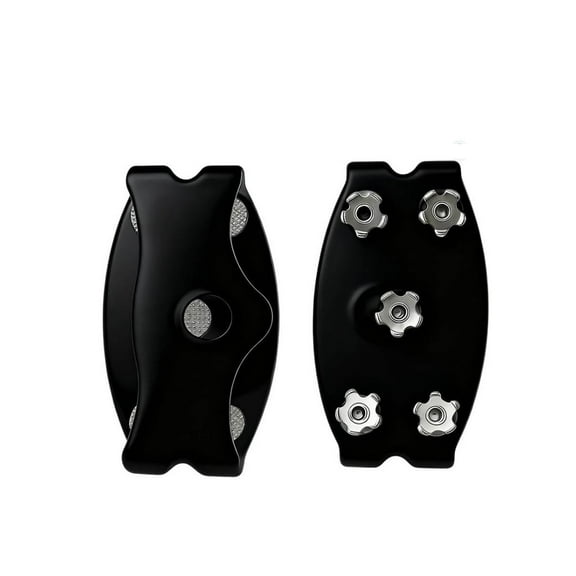 Tuscom 3Pcs Non-Slip Ice Cleats for Shoes, 5-Claw Crampons Snow Traction Grips for Walking on Ice & Snow, Invisible Anti-Slip Shoe Chains for Men Women Seniors, Winter Safety Outdoor Gear