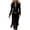 #0251-Black, variant on Women's Dresses Western Fringe Trim Long Sleeve Maxi Dress Casual Party Wear Lightweight Breathable Stretchy Form Fitting Sundresses Gift