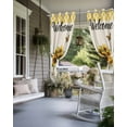 thumbnail image 4 of nqOlkjepod Outdoor Curtains for Patio Waterproof, Yellow Sunflower Outdoor Privacy Panels Grommet, Butterfly Plaid Bow Retro Beige Farm Blackout Outside Curtains for Porch/Cabana 54"x84", 1 Panel, 4 of 8