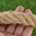 thumbnail image 3 of Jute Rope, 98.4ft Twisted Yellow Hemp Rope, DIY 4 Strands Thick Twisted Manila Ropes,  Craft Rope for Cat Scratching Post, Garden Plants, Bundling and Hanging, 3 of 8