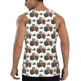 thumbnail image 3 of Easygdp Cartoon Tractor Men's Tank Top, Sleeveless Muscle T Shirts, Breathable, Quick-Dry, Loose for Gym, Running, Fitness - Medium, 3 of 9