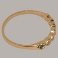 thumbnail image 5 of LBG British Made 18k Rose Gold Opal & Emerald ring Womens Eternity Ring - 33 size options - Size 11.75, 5 of 9