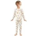 thumbnail image 6 of FORMRS Long Sleeve Top and Pants Pajama Set for Niños 2-Piece Sleepwear, Sizes 18M-8Y, Colorful Watercolor Seashells, 6 of 6