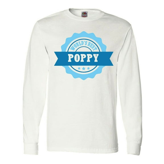 Inktastic Grandparents Day Worlds Best Poppy Long Sleeve T-Shirt