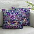 Chilfamy Purple Meditation Mandala Pillow Covers Bohemian Magic Yoga