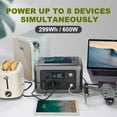 thumbnail image 4 of ALLPOWERS R600 Portable Solar Generator Kit, 200W Monocrystalline Flexible Solar Panel with 600Watt 299Wh LiFePO4 Portable Power Station, for Camping, Home Backup, Power Outage [Shipping Separately], 4 of 10