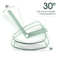 thumbnail image 4 of Outdoor 1 PC Rocking Chair Metal Rocking Chair with Cushion for Outdoor Indoor Balcony, Green, 4 of 6