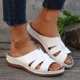 thumbnail image 4 of YOUYEDIAN Orthopedic Sandals for Women Beach Open Toe Arch Support Shoes Summer Comfortable Non Slip Slip on Wide Slippers, 4 of 8