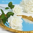 thumbnail image 3 of Fake Flowers in Vase, Pink Real Touch Roses Artificial Flowers with Vase, Faux Flowers in Vase, Flower Arrangement for Home, Bathroom, Office Decor, Dining Table Centerpiece, 3 of 5