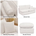 thumbnail image 4 of Dreamzie 107" Sectional Sofa,L-shaped Sectional Sofa Comfy Cloud Couch with Pillows, 4 Seater Modular Sectional Sofa, Warm White, 4 of 7