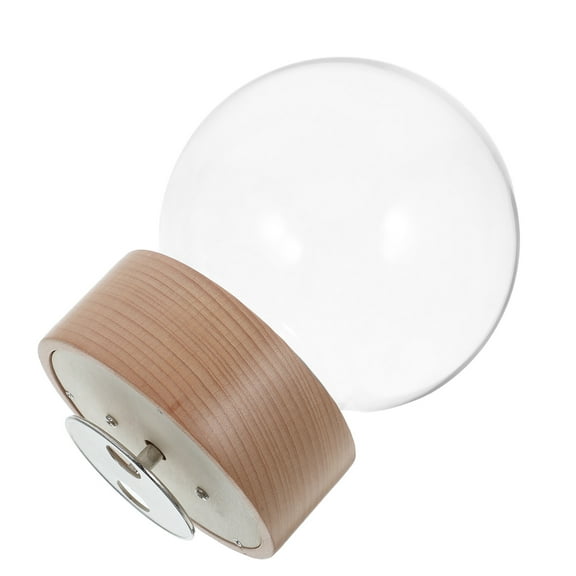 Empty Snow Globe with Wooden Base DIY Water Snow Globe Kit  Terrarium Clear Craft Globes Keepsake Display Globe with Music Box for Xmas Decors