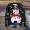 thumbnail image 5 of Craaazy Cozy Sweatshirt for Women Christmas Printed Loose Round Neck Long Sleeve Casual Tops Gifts, 5 of 6