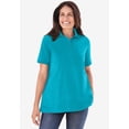 thumbnail image 4 of Woman Within Plus Size Perfect Short-Sleeve Polo Shirt, 4 of 6