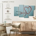 thumbnail image 5 of Elephant Stock Heart Shaped Stethoscope Wall Art - Horizontal Multi Panel Canvas - Living Room Wall Decor - Profession Multi Panel - Blue And Silver Decor - 43" x 27", 5 of 8