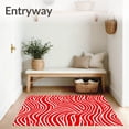 thumbnail image 3 of ODIKA 4' x 6' Machine Washable Non-Slip Area Rug, Abstract Wave High Traffic Rug, Red, 555900, 3 of 7