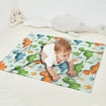 thumbnail image 2 of LightGreen Cartoon Dinosaurs Leaves Pattern Blanket,Comfortable Soft Lamb Wool Throw Blanket,All Season,Warm Lightweight Blankets for Sofa Bed Couch Living Room Chair,30"x40", 2 of 4