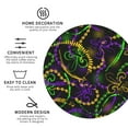 thumbnail image 4 of Disketp Neon Mardi Gras Funny Coasters,4 Pcs Leather Coasters With Holder, Perfect Housewarming Hostess Gifts,Protect Furniture From Water Marks Scratch And Damage, 4 of 9