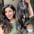 thumbnail image 6 of 8-22 Inch Wavy Curly Hair Toppers for Women with Thinning Hair 15×16CM Breathable Natural Scalp Top Silk Base Clips In Human Hair Pieces, 6 of 8